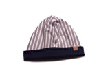 Reversible Grey Aligned + Navy Beanie - Adult