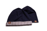 Reversible Grey Aligned + Navy Beanie - Adult