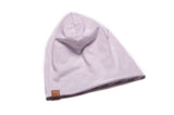 Reversible Blue + White Checkered & White Beanie