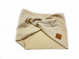 Legacy Ribbed in Oat Wide Konfidence Knot with Tie Accessory